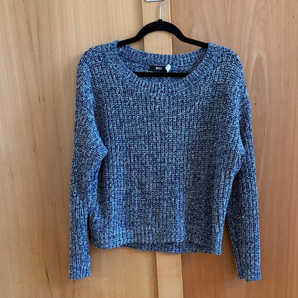 BDG Heathered Blue Women's Crew Neck Sweater